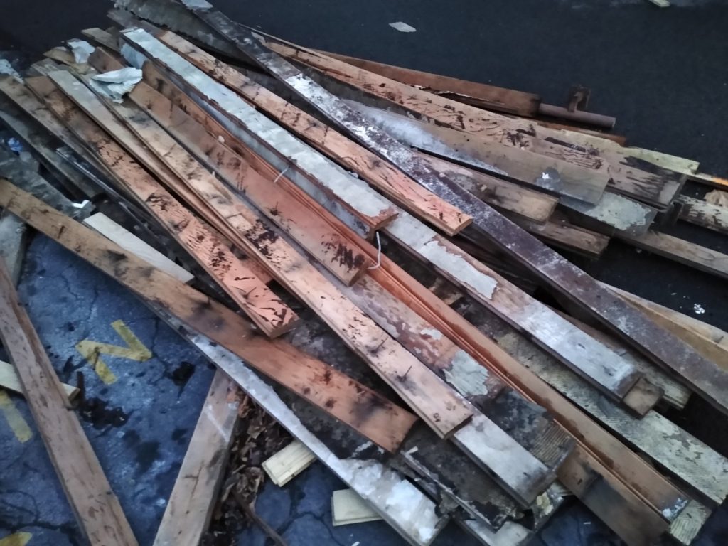 Salvaging reclaimed fir flooring